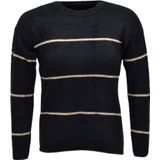 Kadın Çizgili Yumoş Spor Triko Kazak BGL-ST04124
