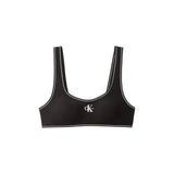 Kadın CK Baskılı Dikiş Detaylı Yumuşak ve Esnek Kumaşlı Siyah Bikini Üstü LV00Q61100-UB1