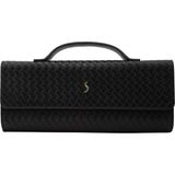 Kadın Clutch Çanta Örgü Dokulu Zarif El Çantası – Aurelia Clutch - Siyah