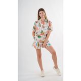 Kadın Çok Renkli Oversize Uzun Kısa Kollu Basic Şifon Gömlek HZL24S-YY996 - 38