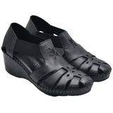 Kadın Comfort Deri Sandalet Siyah 18793056