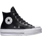 Kadın Converse Chuck Taylor All Star Leather Platform Ayakkabı Nefes Alabilir Yapı ile Koşu ve Yürüyüş İçin İdeal - Siyah