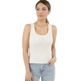 Kadın Cotton Premium Doku Krem Pamuklu Basic Fitilli Atlet XL
