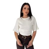 Kadın Crop Basic Tişört – Vücuda Oturan Şık Tasarım, beyaz, l