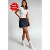Kadın Curve Büyük Beden Scuba Kumaş Sporcu Taytlı Şort Etek - Tenis Eteği - Çok Renkli - 2XL