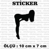 Kadin Dans 2 Adet Sticker - Araba Motosiklet Kask Buzdolabi Cam Otomobil Atv Laptop Tablet Duvar Stickeri