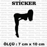 Kadın Dans 2 Adet Sticker Otomobil Motosiklet Kask Atv Laptop Pc Tablet Buzdolabı Kapı Cam Araba Sticker Etiketleri