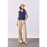 Kadın Dark Blue Jean Yelek%100 Pamuk - Dark Blue DARK BLUE