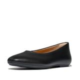 Kadın Delicato Babet A0P-001 FitFlop DELICATO HIGH-CUT SOFT-LEATHER BALLET FLATS