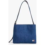Kadın Denim Görünümlü Omuz Çantası - Mavi
