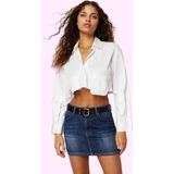 Kadın Denim Mini Etek Düşük Bel A Line Kemerli Casual Günlük Hafta Sonu Yaz Aylarının Vazgeçilmezi - Koyu Mavi - 38