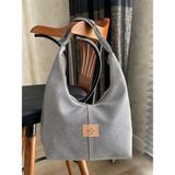 Kadın Denim Omuz Çantası Günlük Kullanım Jean Çanta - Gri