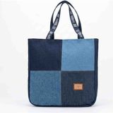 Kadın Denim Özel Tasarım Büyük Boy Tote Omuz Çantası
