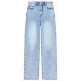Kadın Denim Yüksek Bel Düğmeli Geniş Paçalı Lacivert Jeans XW000100 AF21338-MB001