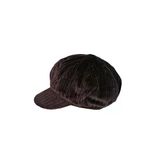 Kadın Denizci Tipi Kadife Şapka Koyu Kahverengi 1243