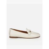 Kadın Deri Ekru Toka Detaylı Klasik Loafer 01AYH321340A400