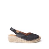 Kadın deri espadril - BERNIA-P Siyah, 36 EU