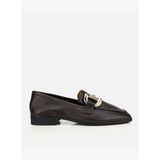 Kadın Deri Kahverengi Tokalı Klasik Loafer 01AYH312390A480