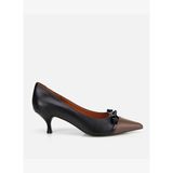 Kadın Deri Siyah Fiyonk Detaylı İnce Topuklu Stiletto 01AYH313670A141