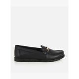Kadın Deri Siyah Gold Toka Detaylı Comfort Günlük Loafer 01AYH328770A100