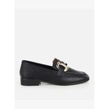 Kadın Deri Siyah Gold Toka Detaylı Yumuşak Dokulu Topuklu Klasik Loafer 01AYH336120A100