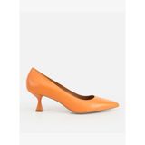 Kadın Deri Turuncu Kısa Topuklu Stiletto 01AYH321860A570