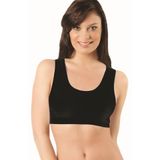 Kadın Dikişsiz Sünger Destekli Fitness Büstiyer (B-02) Siyah S/M