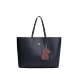 Kadın Dokulu Monogram Logolu Çıkarılabilir Fermuarlı Aksesuarlı Lacivert Omuz Çantası AW0AW18174-DW6