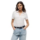 Kadın Düğme Kapama Kısa Kol%100 Pamuk Beyaz T-Shirt WW0WW49975-0FD