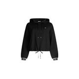 Kadın Düşük Omuzlu Normal Kalıp Beli İp Bağlamalı Kapüşonlu Uzun Kollu Ekru Sweatshirt TF5285J4747-A8586