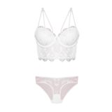 Kadın Ekru Destekli Push Up Bralet Büstiyer Sütyen Ve Külot Takım, 80B, BS4491NTX-869BST0020242