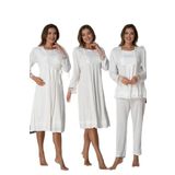 Kadın Ekru Hamile Lohusa Sabahlıklı Gecelik Ve Pijama Takım, L, ES2020EF-89D0018313687