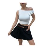 Kadın Ekru Sandy Kumaş Düşük Omuzlu Kalın Askılı Body 29127