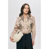 Kadın El İşçiliği Boncuklu Ve Nakışlı Oversize Kesim Gömlek