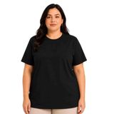 Kadın Erkek Battal Big Size Basic Tişört Beyaz, Bisiklet Yaka Kısa Kollu Rahat Kalıp Penye Cotton Günlük T-Shirt XL-3XL (Siyah, Bayan 2XL)