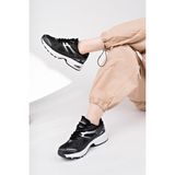 Kadın Erkek Ortopedik Triko Spor Ayakkabı Sneaker İNF-531 - Siyah