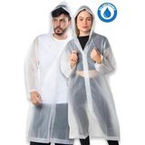 Kadın Erkek Yağmurluk Kapüşonlu Çıtçıtlı Eva Beyaz Yağmurluk Bymmrc881r02