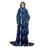 Kadın Erkek Yetişkin Çocuklar için Kollu Tenis Polar Battaniye, 127 cm x 127 cm Tenis Sporları Süper Yumuşak Kollu Kol Atma, Tenis Oyun Giyilebilir Battaniye Sıcak Rahat, Mavi Sarı Tenis Severler