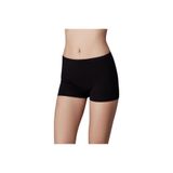 KADIN ETEK ALTI TOPARLAYICI DİKİŞSİZ ŞORT BOXER, SİYAH, XS