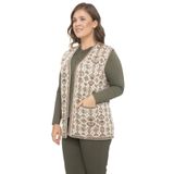 Kadın Etnik Model Triko Örgü Kilim Anne Yelek 1070