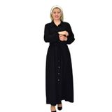 Kadın Ferace Elbise BGL-ST03809 SİYAH 48