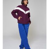 Kadın Fermuarlı Cepli Mor Polar Sweatshirt