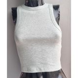 Kadın Fitilli Halter Yaka Crop Atlet - XS - Yeşil