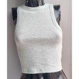 Kadın Fitilli Halter Yaka Crop Atlet