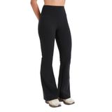 Kadın Fitness Spor İspanyol Paça Flare Motion Tayt (Siyah, L)