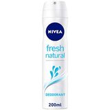 Kadın Fresh Natural Sprey Deodorant 200ml, Antiperspirant, Avantajlı boy