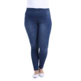 Kadın Full Likralı Kot Tayt Pantolon (Koyu Mavi) (Koyu Mavi / 3XL)