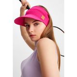 Kadin Fusya Uv Korumali Katlanabilir Ustu Acik Yumusak Siperli 100 Pamuklu Penye Tenis Vizor Sapka