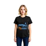 Kadın Futbol Sevgisi Annesiyle Paylaşan Baskılı Yuvarlak Yaka Kısa Kollu Rahat Kesim Tişört Günlük