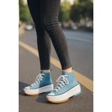 Kadın Genç Kız Çocuk Run Star Canvas Sneaker Spor Ayakkabı - Mavi